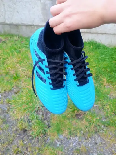 Botines de fútbol Adidas Predator azules - miniatura 5