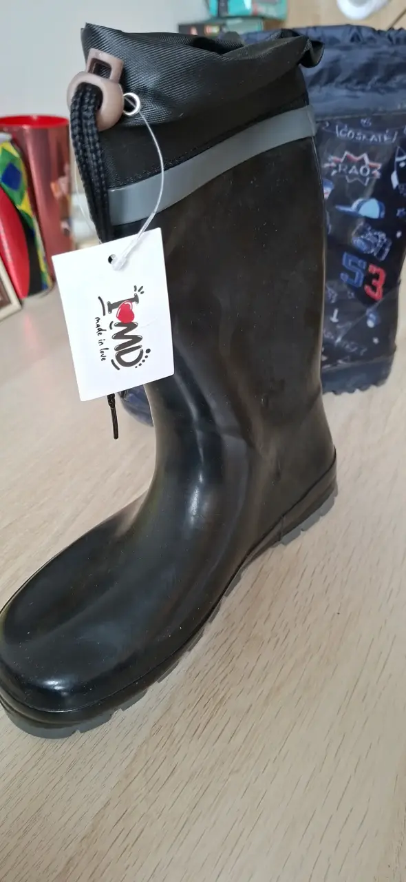 Botas de lluvia negras para niños - 1