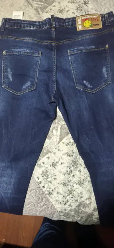 Jeans azul oscuro Dsquared2 Smiley - miniatura 1