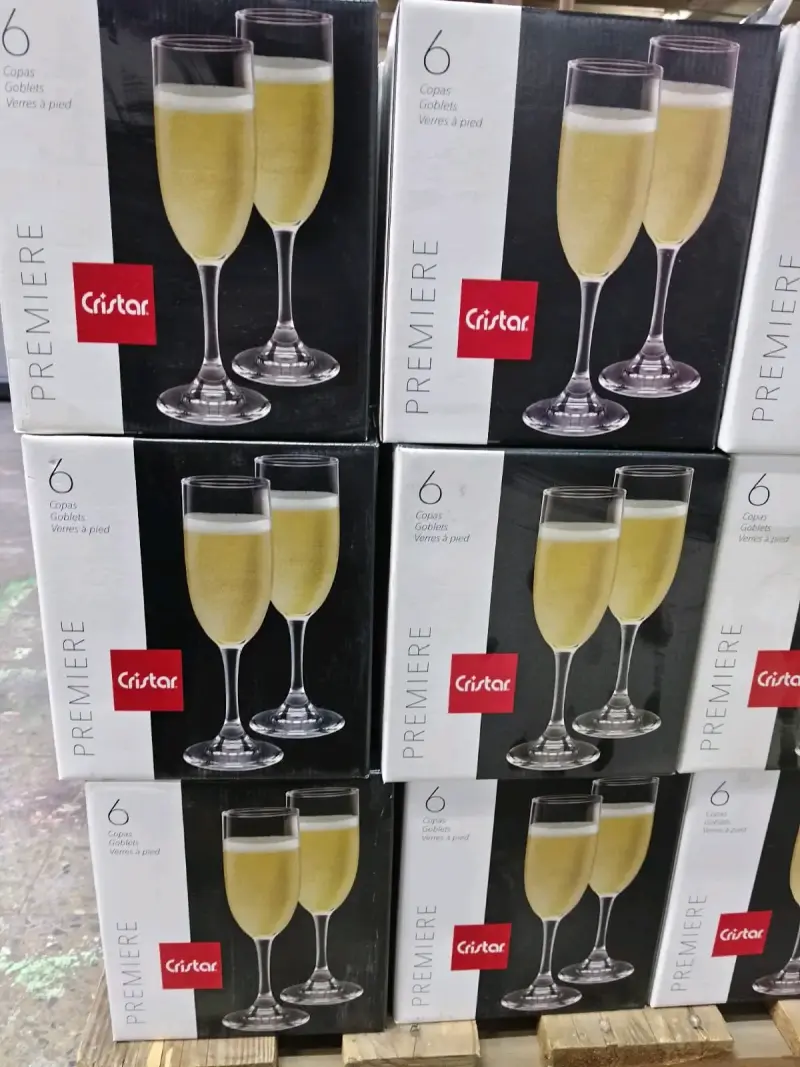Set de 6 copas de champán Cristar Premiere