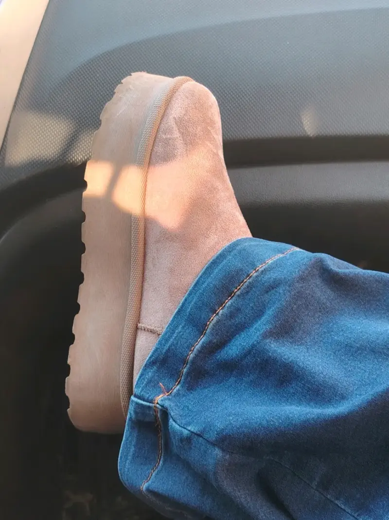 Pantubotas de Plataforma Beige para Mujer