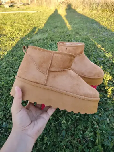 Pantubotas de Plataforma Beige para Mujer - miniatura 3
