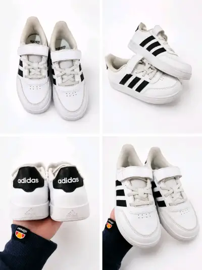 Zapatillas deportivas blancas para niños Adidas - miniatura 2