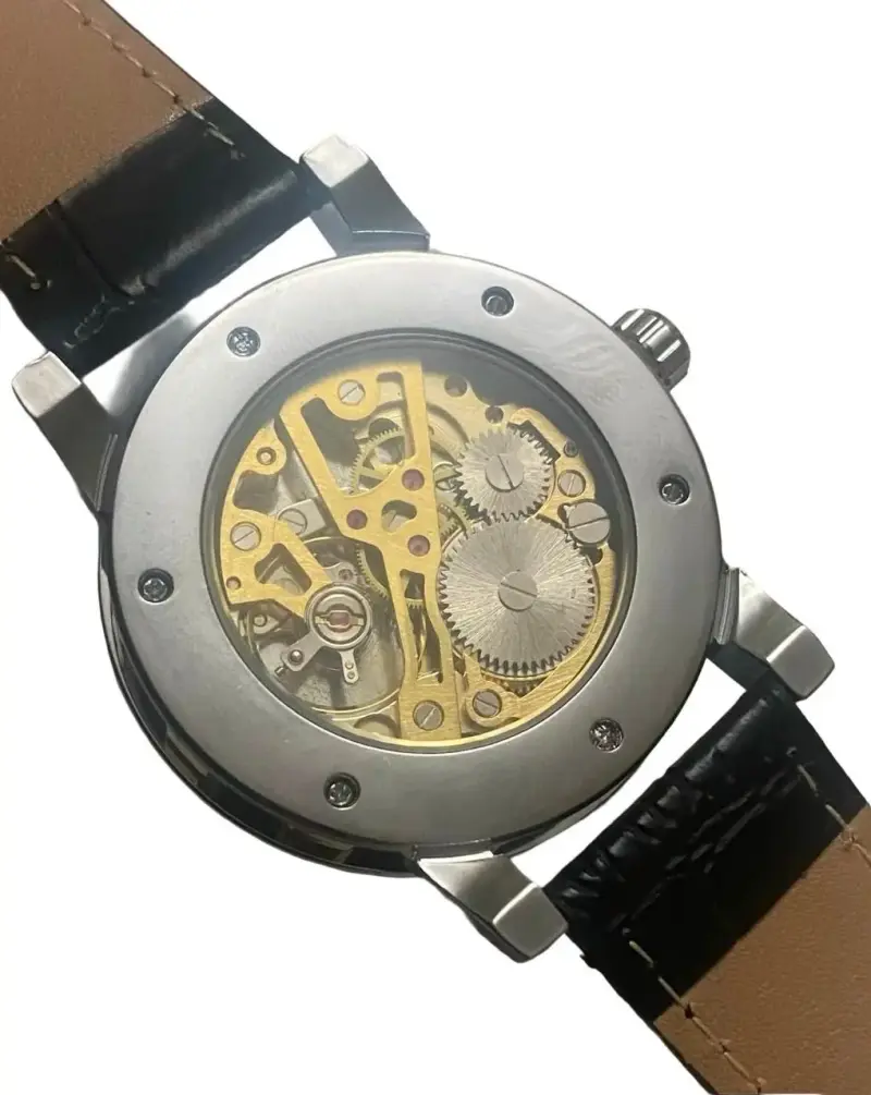 Reloj mecánico nuevo, tapa transparente. - 4