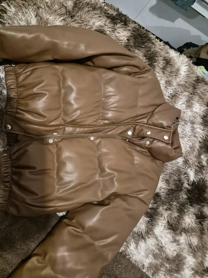 Chaqueta acolchada marrón para invierno - 3
