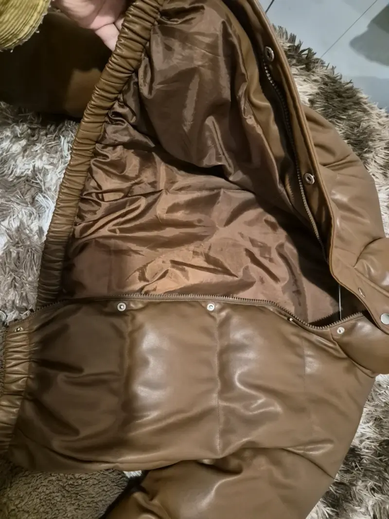 Chaqueta acolchada marrón para invierno - 4