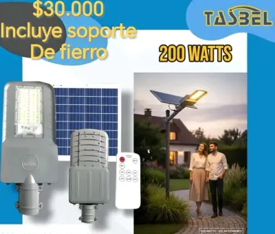 Luz Solar LED 200W con Panel y Control Remoto - miniatura 3