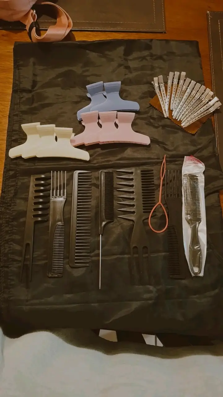 Set de peinado profesional con peinetas y pinzas - 1