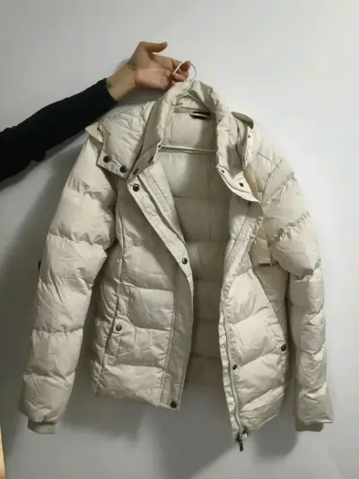 Parka Ellese blanca con capucha - miniatura 1
