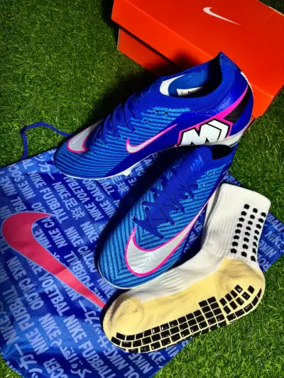 Zapatillas de fútbol Nike Air Zoom azules - miniatura 1