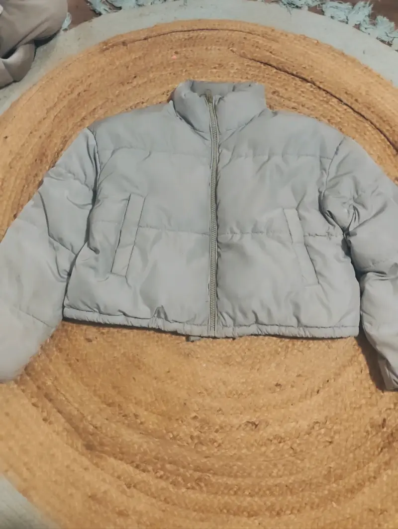 Chaqueta acolchada Verde grisáceo para mujer - 1