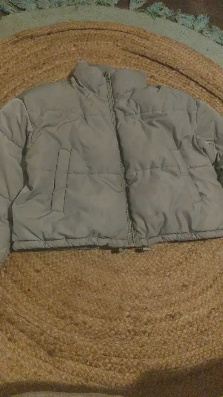Chaqueta acolchada Verde grisáceo para mujer - 4