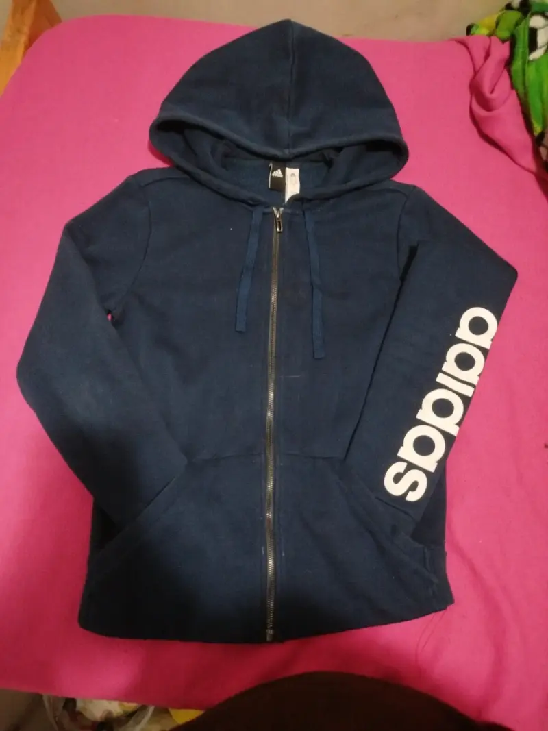 Polerón con capucha azul marino Adidas para mujer - 1