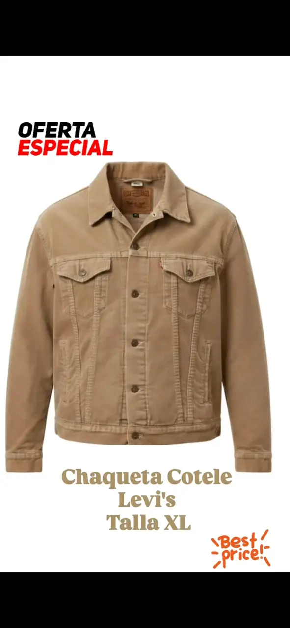 Chaqueta Cotele Levi's Talla XL