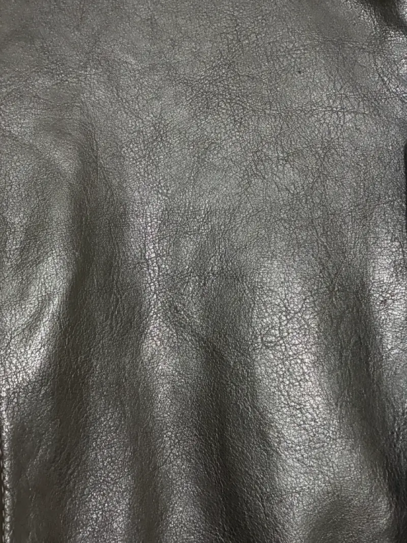 Chaqueta de cuero con cuello tejido - Talla M - 3