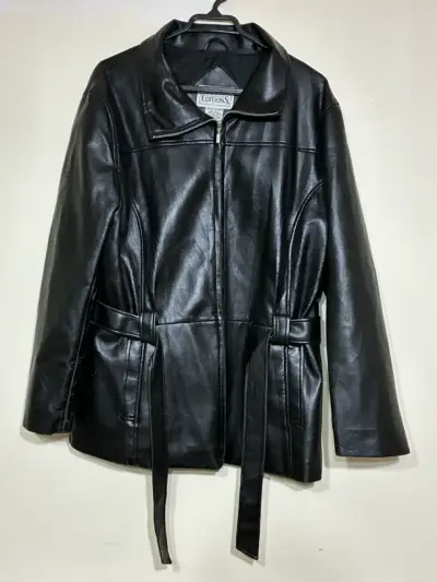 Chaqueta efecto cuero con lazos - Talla L - miniatura 1