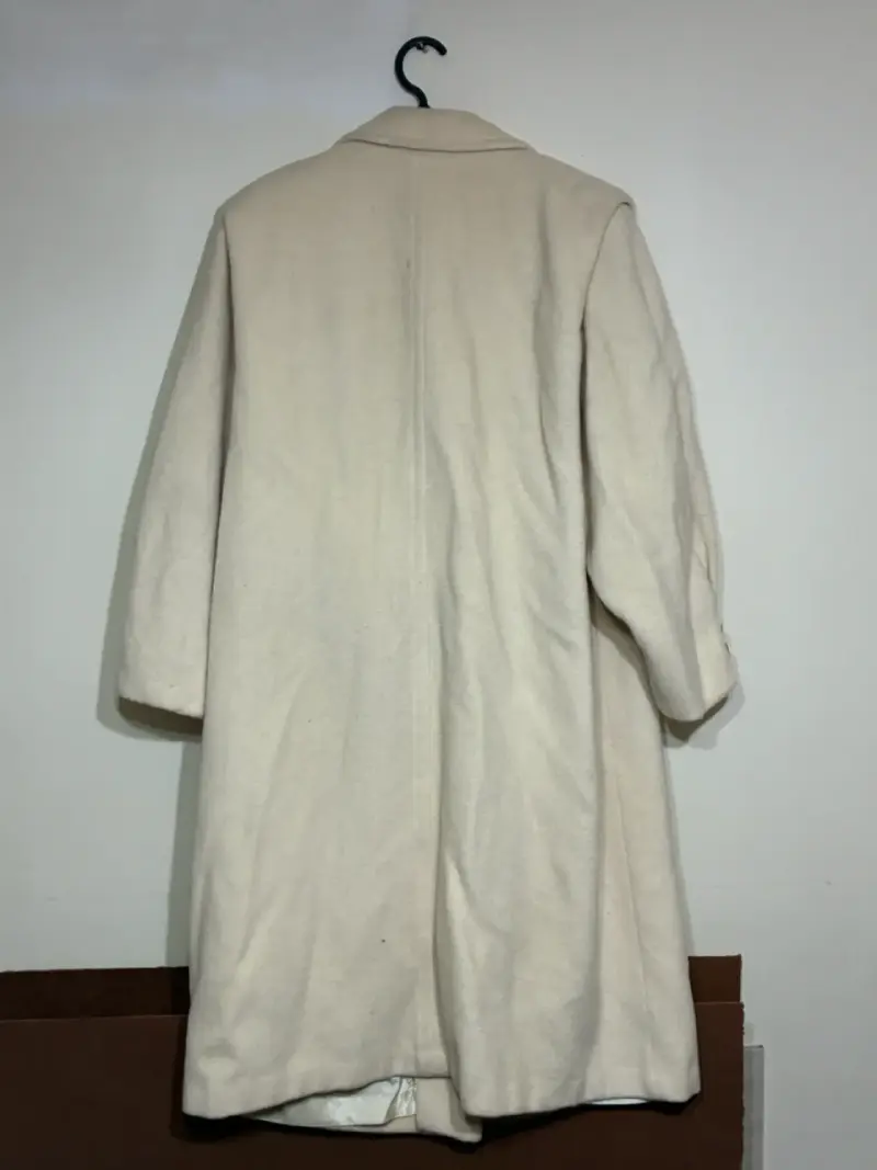 Abrigo de lana crema Ashley Scott - Talla L-XL - 2