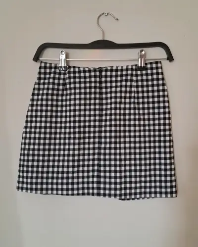 Falda corta a cuadros blanco y negro XS Sybilla - miniatura 2