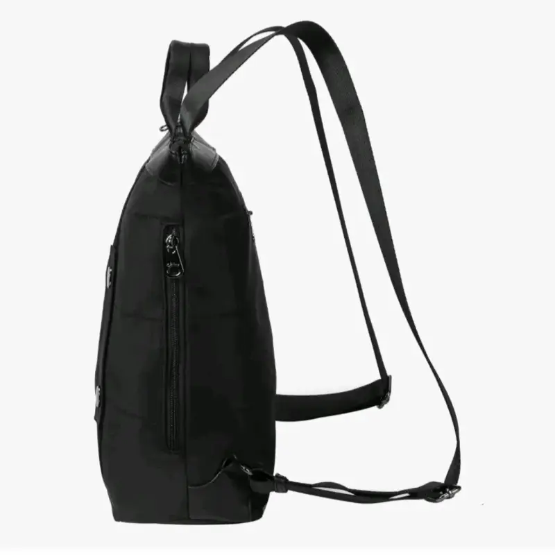 Mochila negra Calu con múltiples espacios - 5