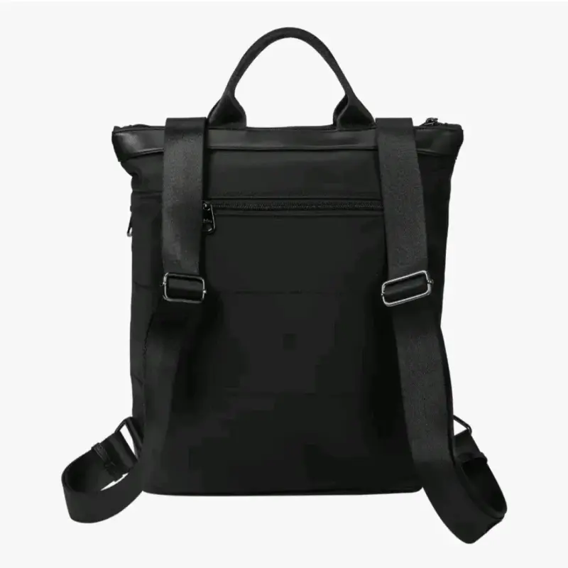 Mochila negra unisex con múltiples compartimentos - 4