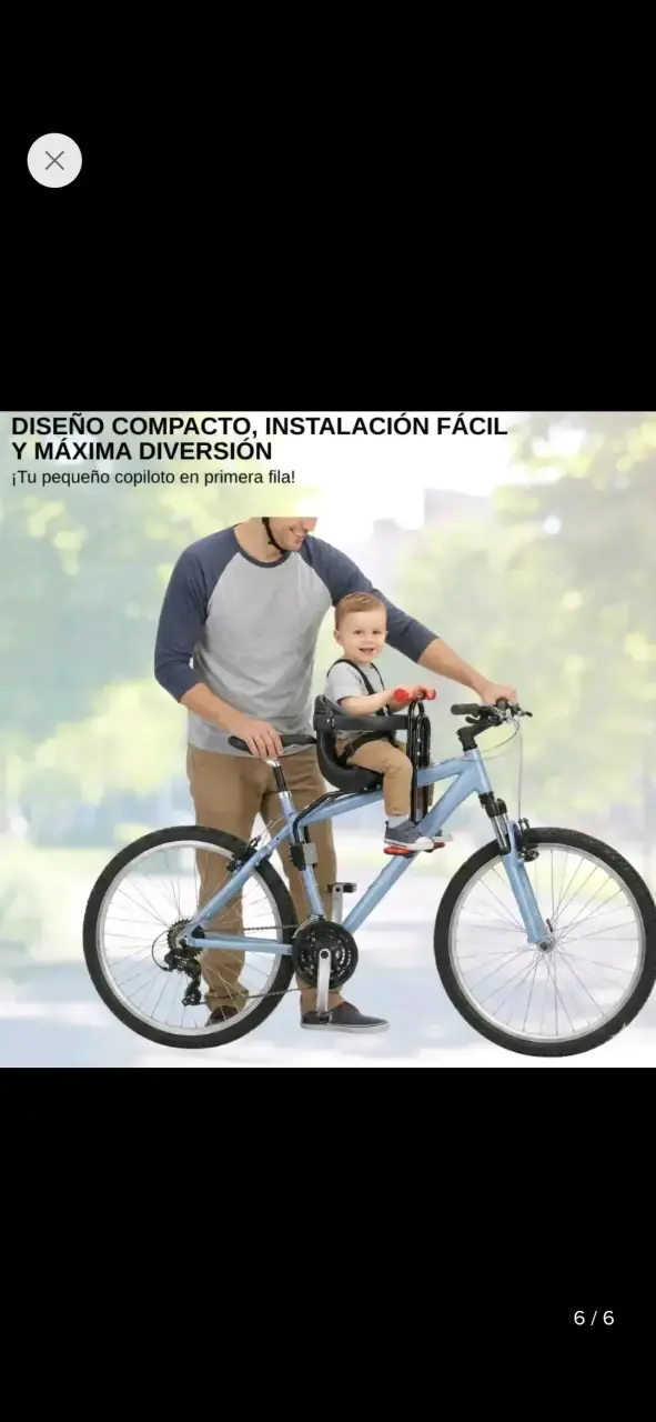 Asiento de Bicicleta para Niños Compacto y Seguro - 1