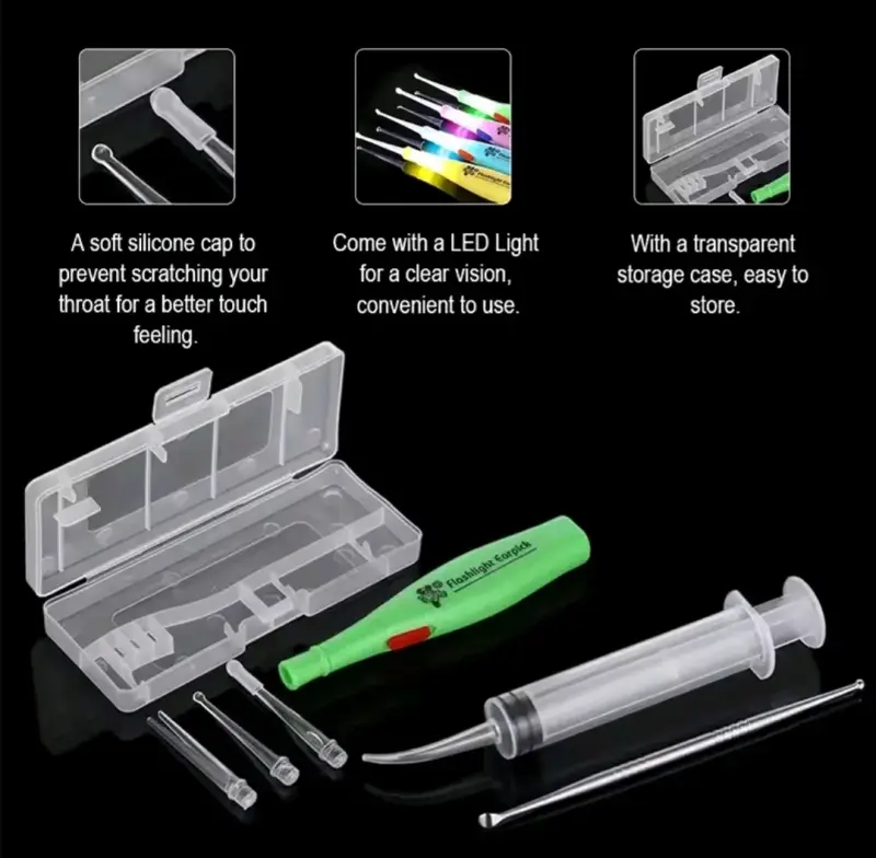 Kit removedor de cálculos amigdalinos con luz LED - 3