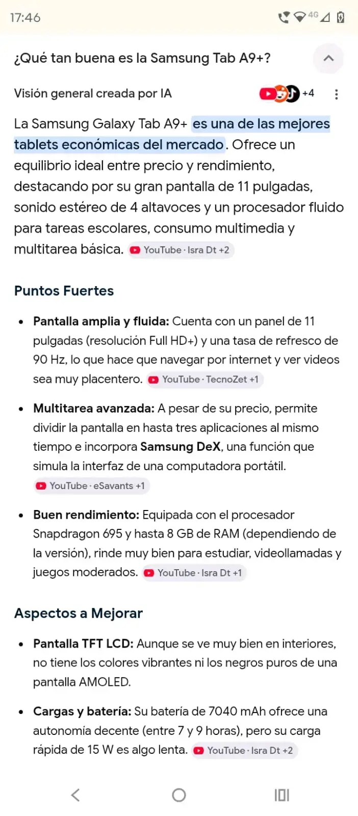 Samsung Galaxy Tab A9+ con Cargador 15W sellado - 4