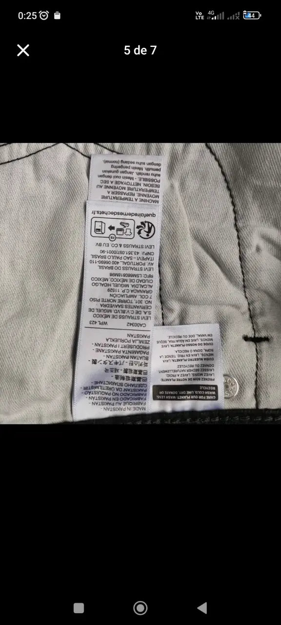 Jeans Levi's negros para hombre - original - 4
