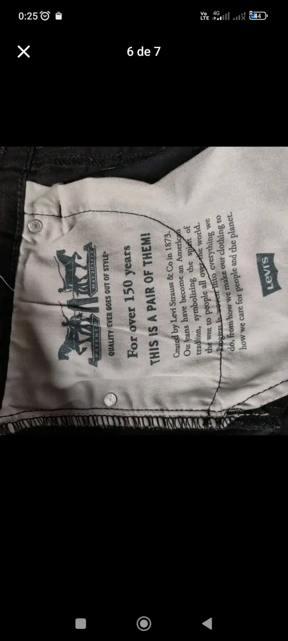 Jeans Levi's negros para hombre - original - 5