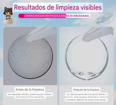 Estuche  limpiador ultrasonico lentes contacto - miniatura 3
