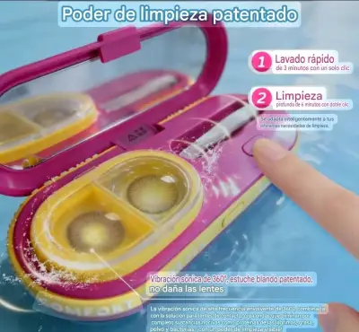 Estuche  limpiador ultrasonico lentes contacto - miniatura 4