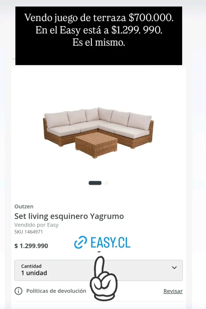 Set de Living Esquinero Yagrumo de Mimbre - 4