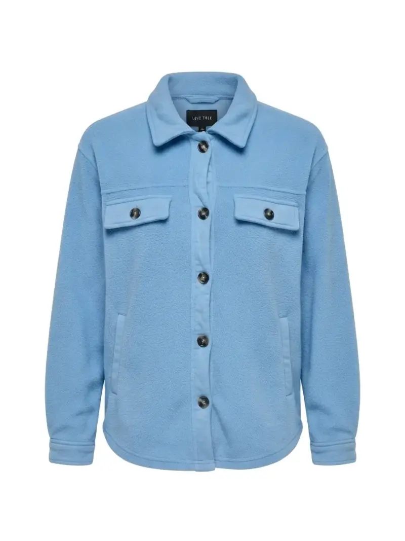 Chaqueta de lana azul para mujer