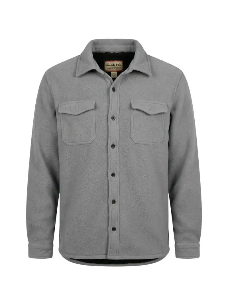 Camisa de franela gris para hombre