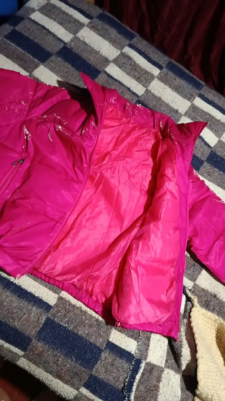 Chaqueta acolchada fucsia para mujer - 2