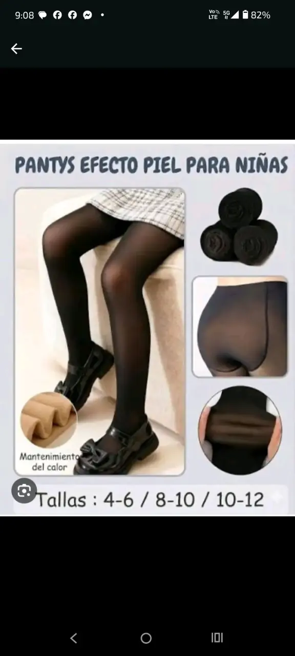 Pantys efecto piel para niñas