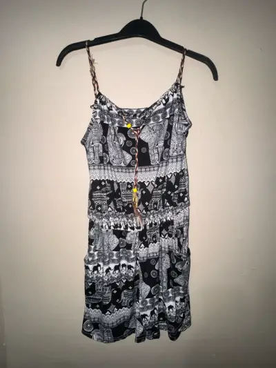 Enterito  estampado étnico blanco y negro - miniatura 1