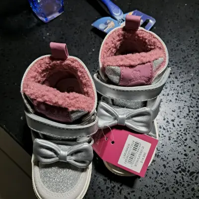Botines de niña plateados con lazo Limónada - miniatura 1