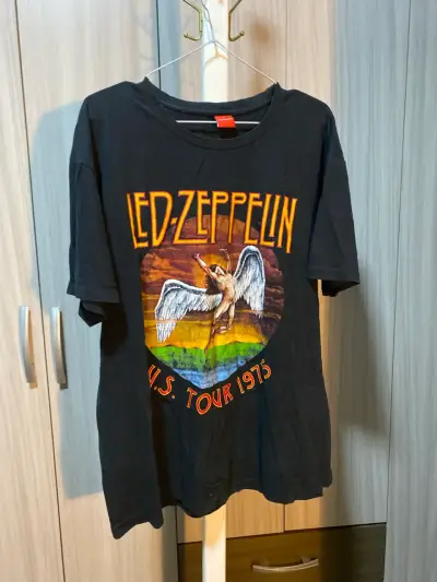 Polera Led Zeppelin Tour 1975 Negra - miniatura 1