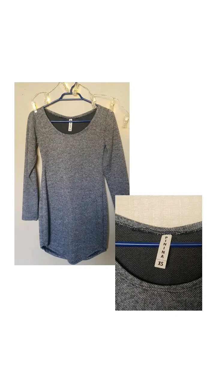 Vestido gris manga larga Pinina talla XS - 1