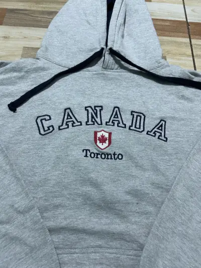 Polerón con capucha gris Canadá Toronto - miniatura 2