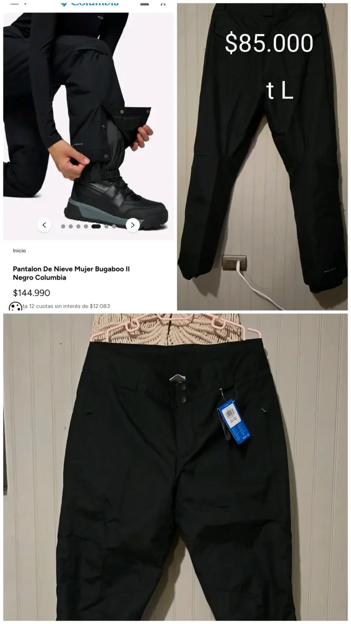 Pantalón de nieve mujer Columbia Bugaboo II negro