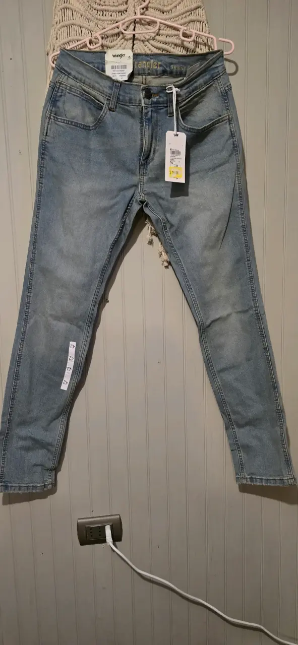 Jeans Wrangler Skinny verde Talla 42 - 1