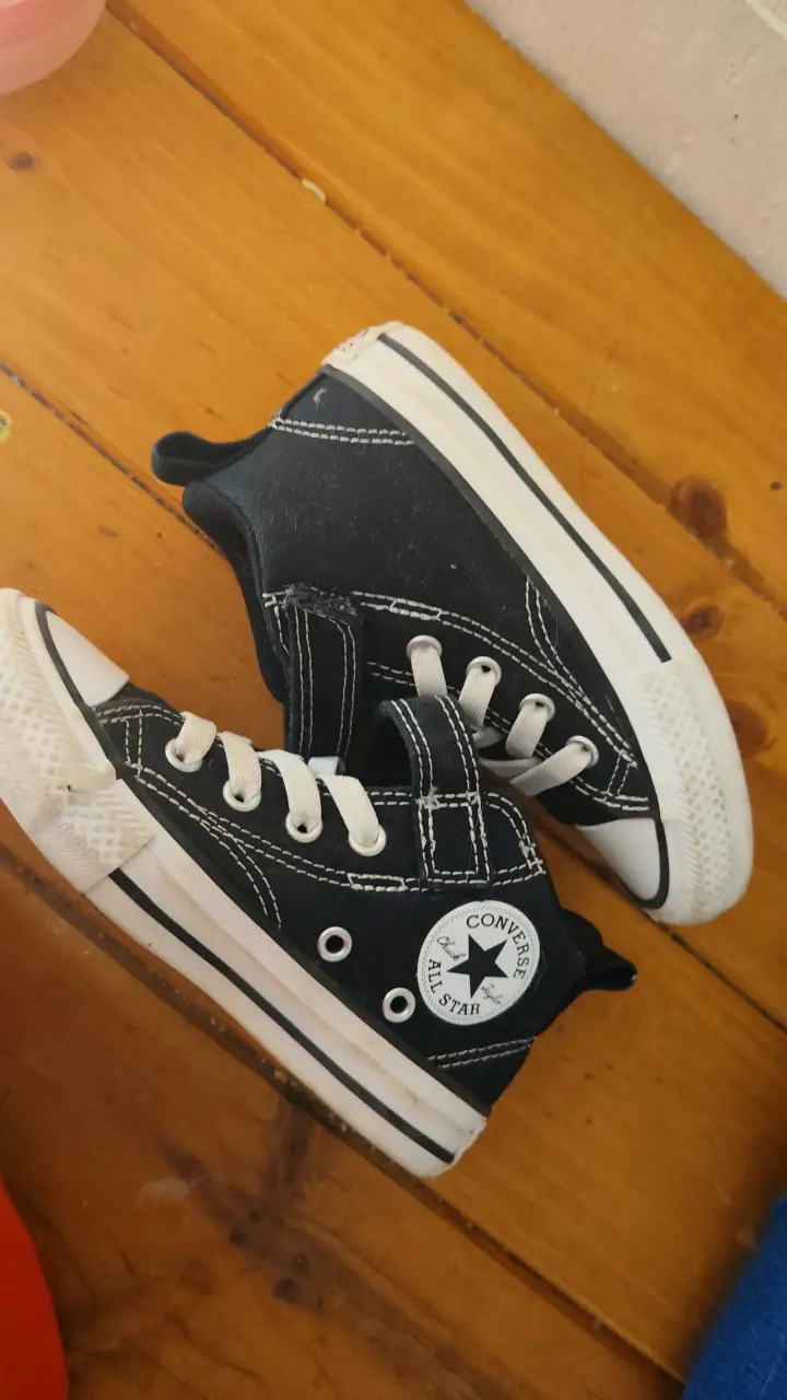 Zapatillas negras para niños Converse All Star 27 - 1