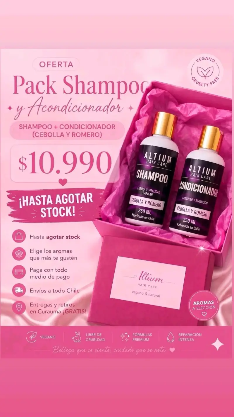 Pack Shampoo y Acondicionador Altium Cebolla y Romero - 4