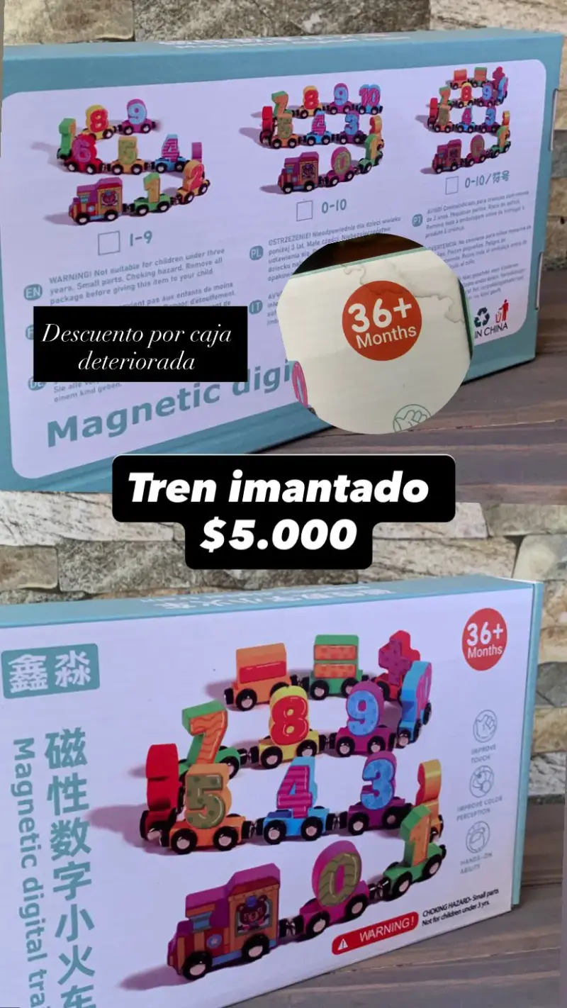 Tren de juguete magnético para niños