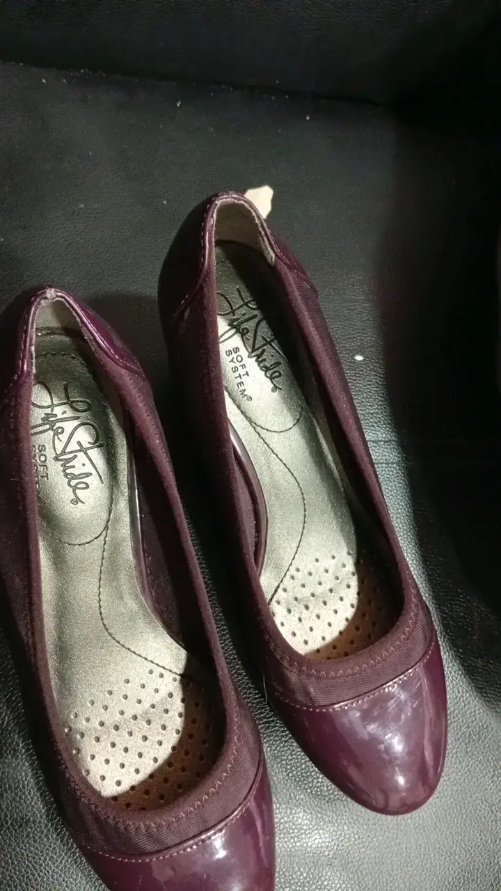 Zapatos de cuña burdeos Le Stilla - 4