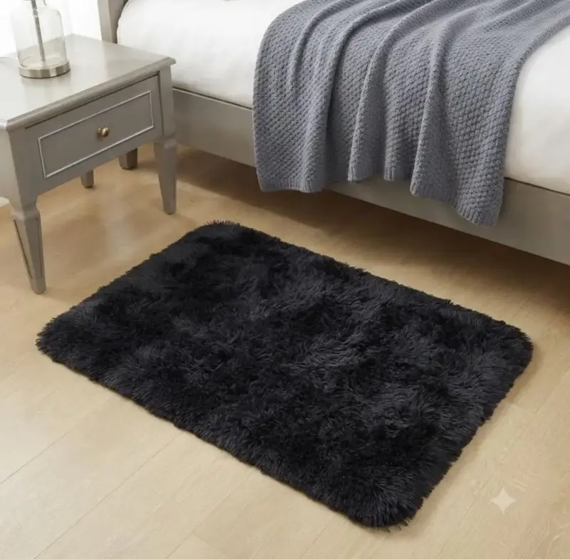 Alfombra peluda de felpa para sala o dormitorio - 4
