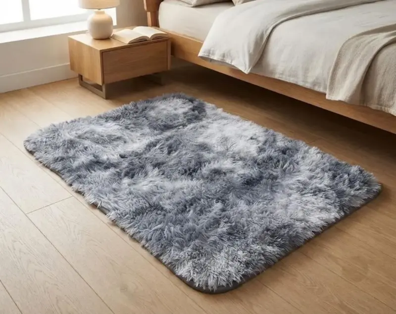 Alfombra peluda de felpa para sala o dormitorio - 6