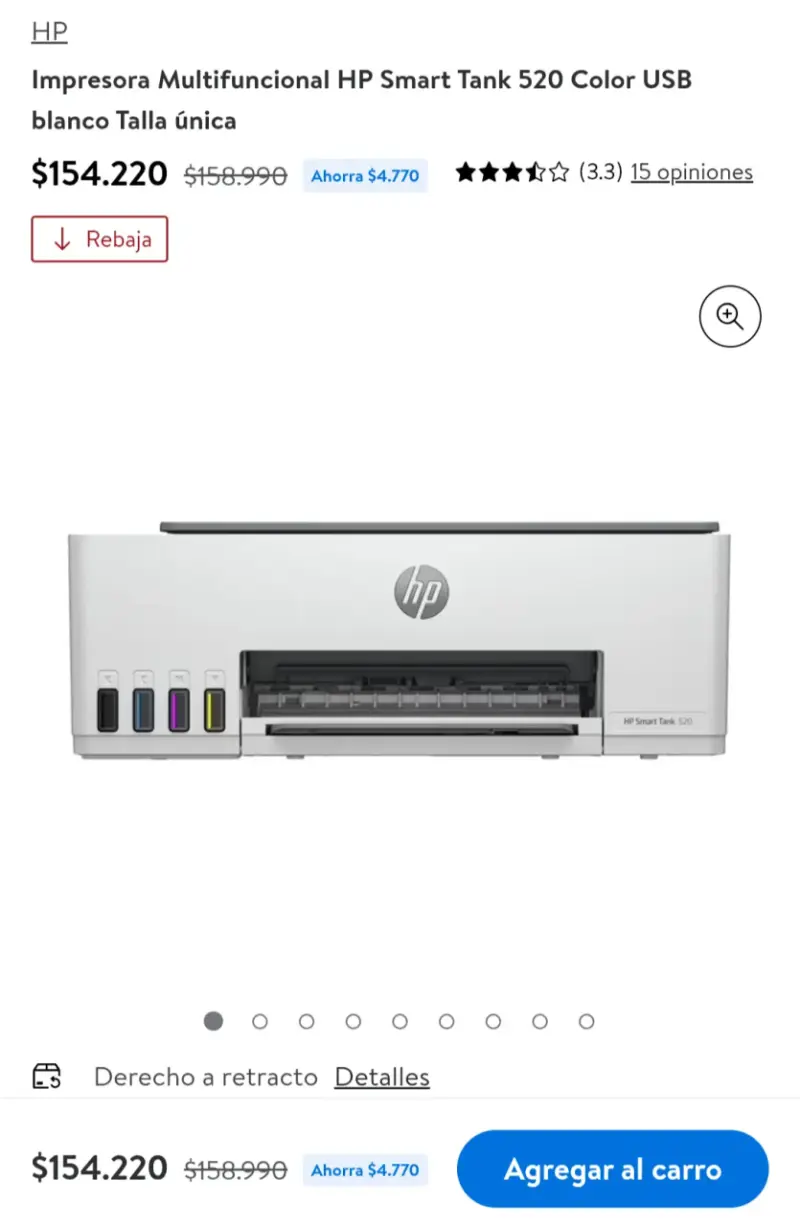 Impresora HP Smart Tank 520 multifuncional - 2